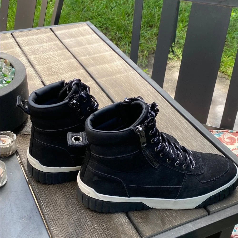 Day Five Daemon Black & White Men's Mid Cut Sneaker Boots  Size 12